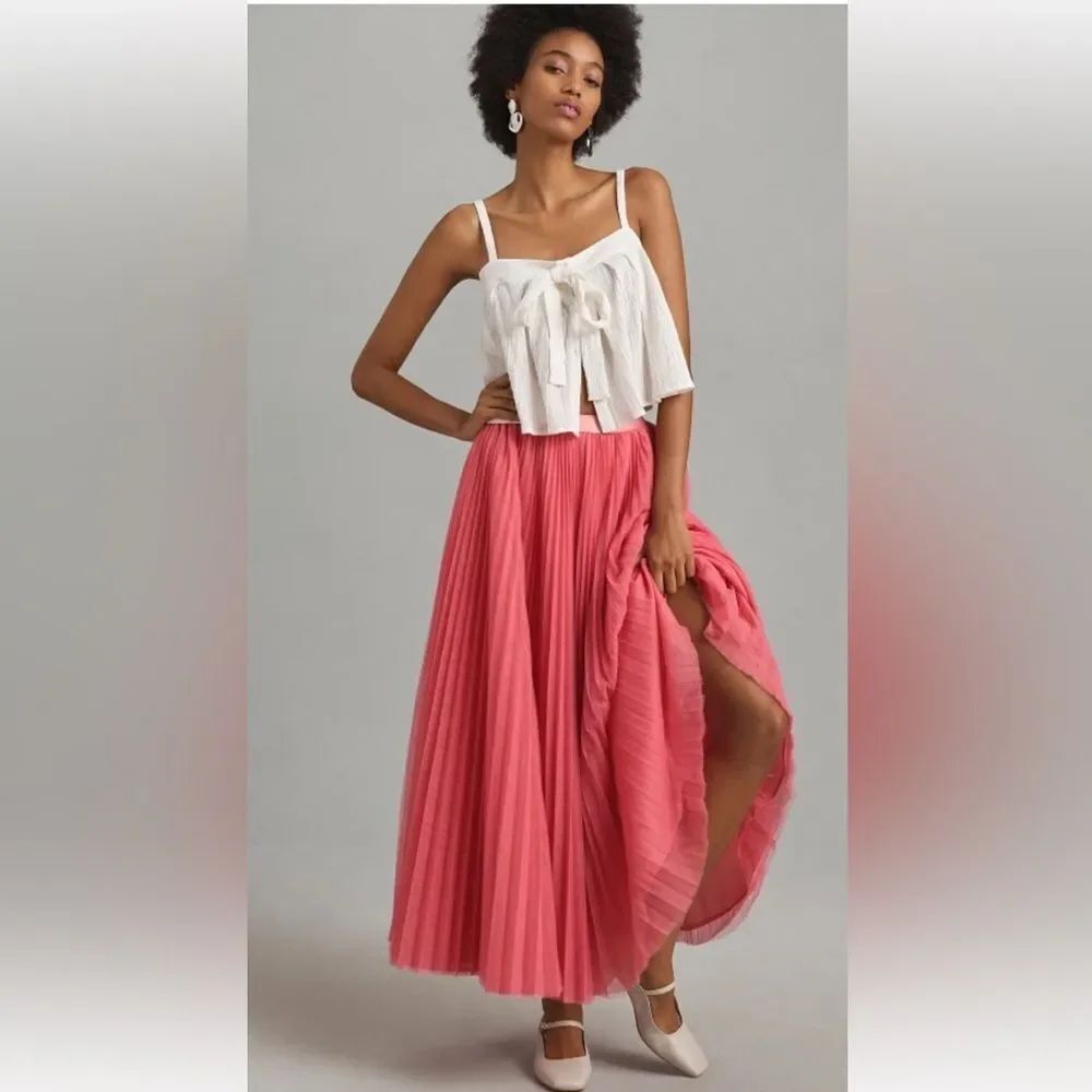 Anthropologie
Hutch Pleated Tulle Midi Skirt
